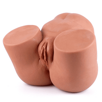 Brown Big Ass Dual Tunne TPE Masturbator 10.5 LBS