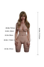 112.5cm/3ft8 D-cup Silicone Sex Doll Torso – Doris - Image 2