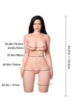 112.5cm/3ft8 D-cup Silicone Sex Doll Torso – Iris - Image 2